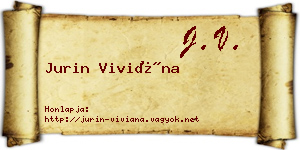 Jurin Viviána névjegykártya